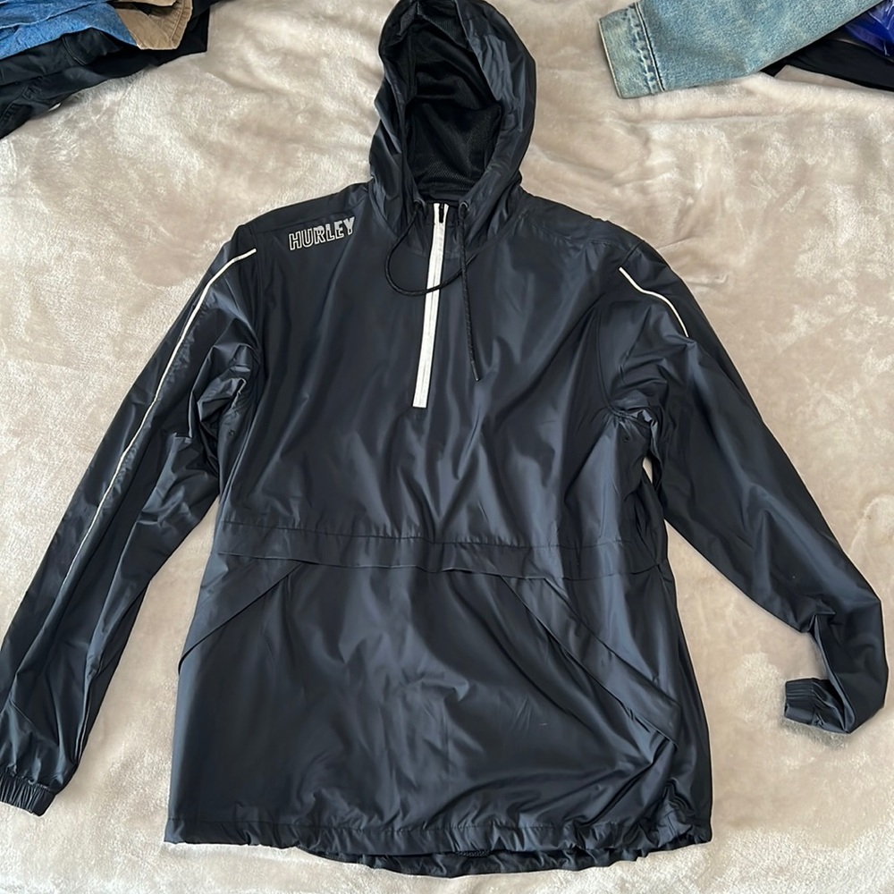 Men’s Hurley black windbreaker. Size medium. Never worn